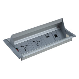 Aero Fliptop In-Table Power Module 2 x UK Sockets 1 x RJ45 Socket 1 x Twin USB Fast Charger