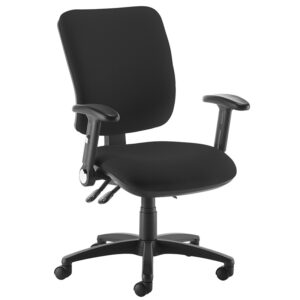 Senza High-Back Fabric Operator Chair – Folding Arms