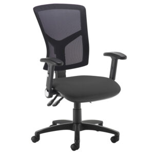 Senza High Mesh Back Operator Chair – Folding Arms Ergonomic Office Chair