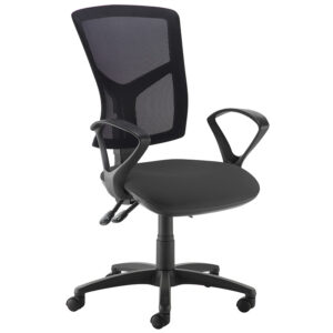Senza High Mesh Back Operator Chair – Looped Arms Ergonomic Office Chair