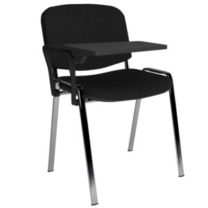 Taurus Chrome Frame Stackable Meeting Room Chair with Arms and Writing Tablet
