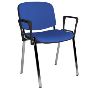 Taurus Chrome Frame Stackable Meeting Room Chair with Fixed Arms