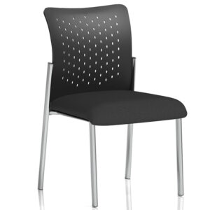 Academy Visitor Chair No Arms – Stackable, Black Finish