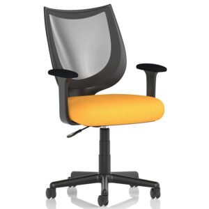 Camden Mesh Task Chair – Fixed Arms with Custom Seat Colour