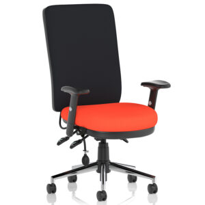 Chiro High Back Posture Chair Bespoke Colour Seat with Adjustable Arms - 24 Hour Use