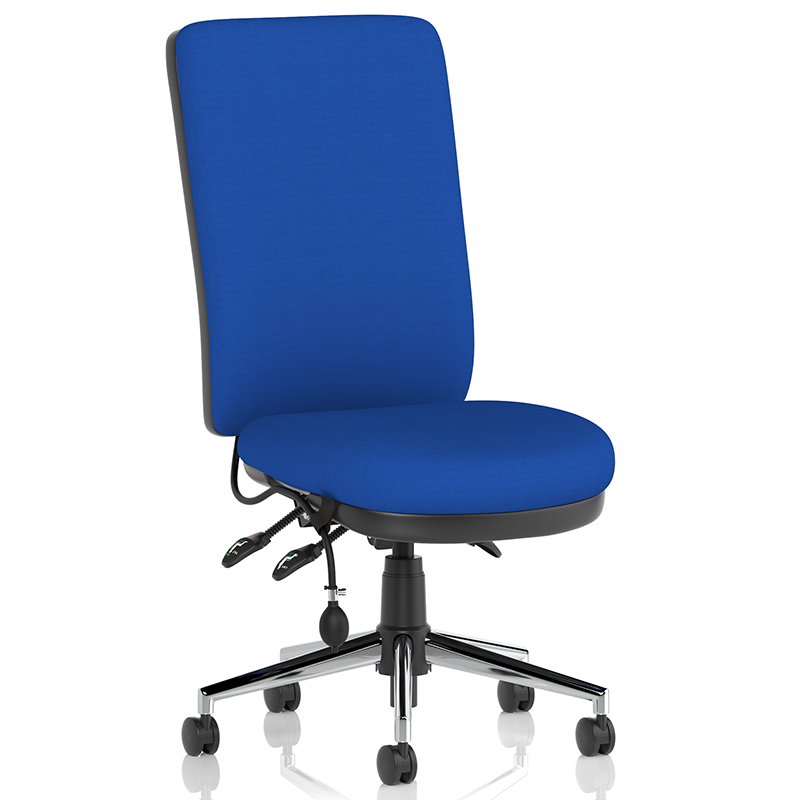 Chiro High Back Operator Chair Bespoke Colour with No Arms - 24 Hour Use