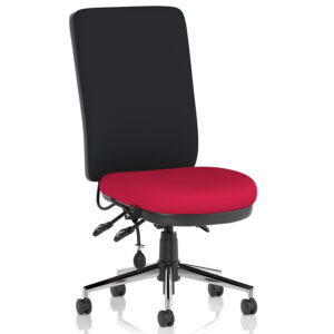 Chiro High Back Task Chair Bespoke Colour Seat with No Arms 24 Hour Use