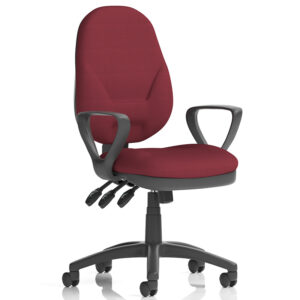 Eclipse Plus XL Lever Operator Chair - Bespoke Fabric with Loop Arms