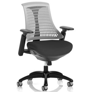Flex Medium-Back Office Chair – Black Frame with Arms, 7 Vibrant Back Colour Options