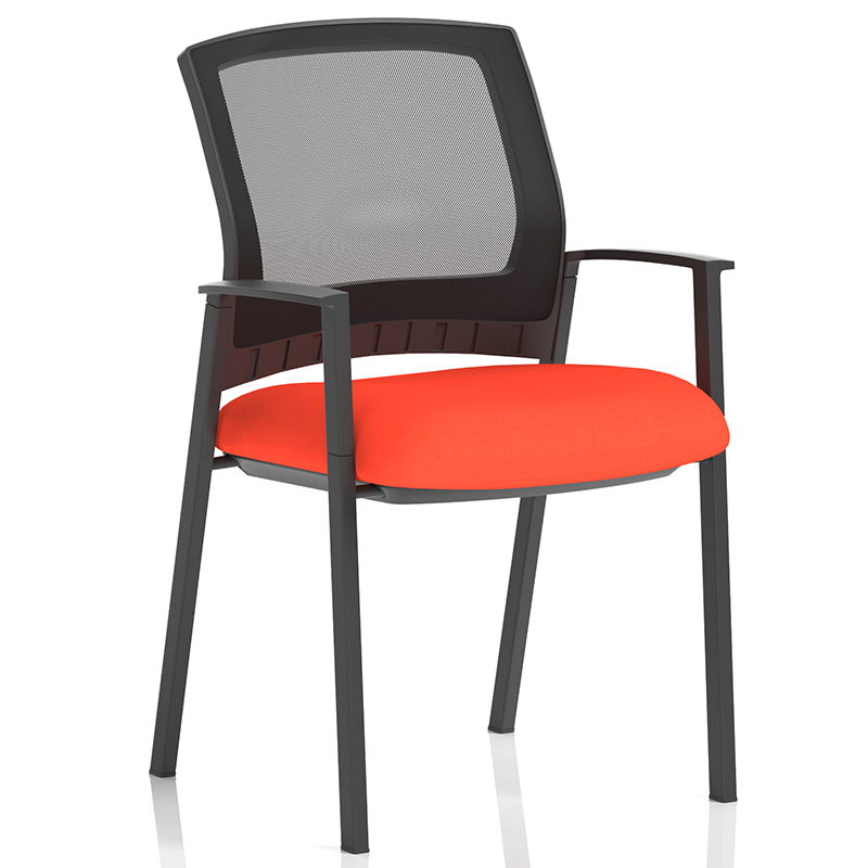 Metro Visitor Chair with Arms - Bespoke Colour Seat Options