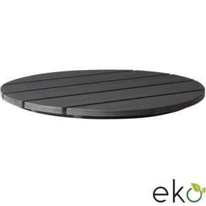 Nobis Furniture - EKO 100% Recycled Outdoor Slatted Likewood Black Table Top - Round