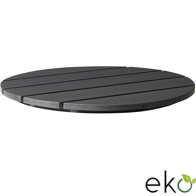 Nobis Furniture - EKO 100% Recycled Outdoor Slatted Likewood Black Table Top - Round