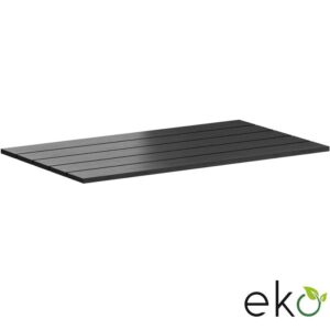 Nobis Furniture - EKO 100% Recycled Outdoor Slatted Likewood Black Table Top - Rectangular