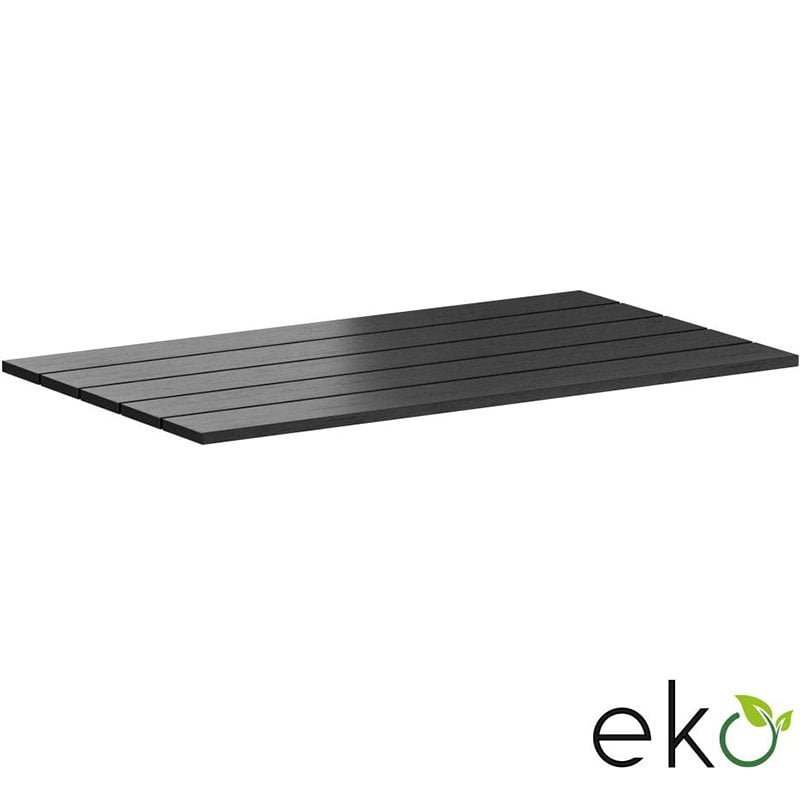 Nobis Furniture - EKO 100% Recycled Outdoor Slatted Likewood Black Table Top - Rectangular