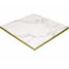 Nobis Furniture - NEXT DAY 25mm Luxury High Gloss White Marble Laminate Table Tops with Gold Effect Edging