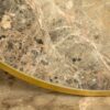 Nobis Furniture - 25mm Marbled Paradiso High Gloss Laminate Table Tops with Gold Effect Edging
