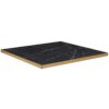 Nobis Furniture - 25mm Premium Black Marble Laminate Table Tops with Gold Effect Edging