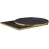 Nobis Furniture - 25mm Premium Black Marble Laminate Table Tops with Gold Effect Edging