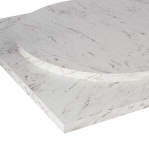 Nobis Furniture - 25mm White Carrara Marble Matching ABS Laminate Table Tops - Stocked Sizes