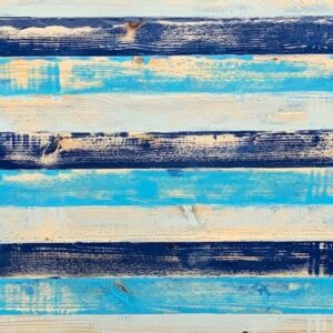 Nobis Furniture - 34mm Rustic Solid Pine Table Top - Striped Painted Pine