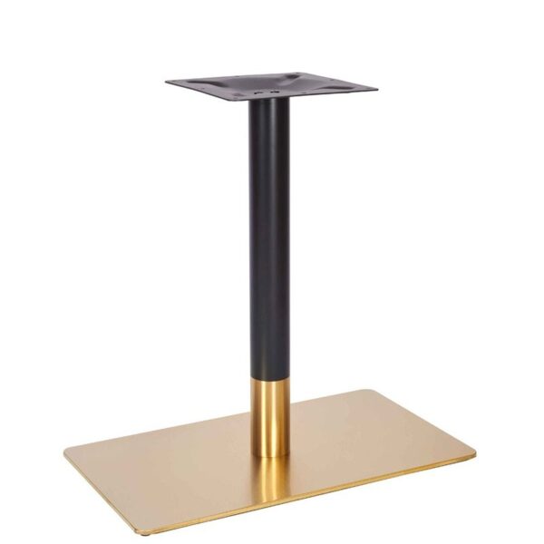 Nobis Furniture - Vello Single Pedestal Black and Brass Table Base - Various Height