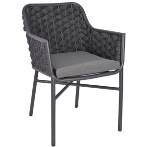 Nobis Furniture - Adela Grey Stacking Outdoor Arm Chair