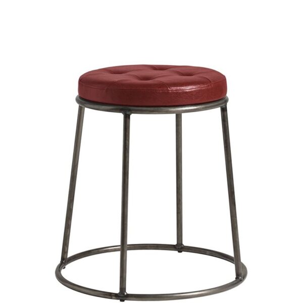 Nobis Furniture - Alfie Stackable Low Stool with Vintage Brown Seat Pad