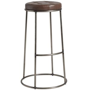 Nobis Furniture - Alfie Stackable Bar Stool with Vintage Brown Seat Pad