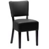 Nobis Furniture - Alto FB Black Frame Fully Upholstered Dining Chair - Faux Leather