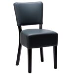 Nobis Furniture - Alto FB Black Frame Fully Upholstered Dining Chair - Faux Leather