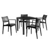 Nobis Furniture - Artemis Black Square Outdoor Dining 4 Seater Set