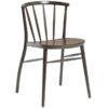 Nobis Furniture - Astrid Scandi Style Spindle Back Side Chair - Antique Grey