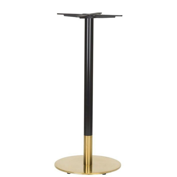 Nobis Furniture - Auric Small Round Black and Brass Table Base - Various Heights