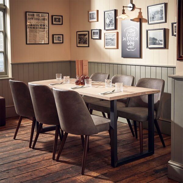 Aztec White Oak 6 Seater Rectangular Dining Set