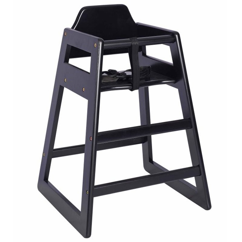 Nobis Furniture - Bambino Wooden Stackable Baby High Chair Black