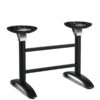Nobis Furniture - Black Aluminium Flip Top Twin Table Base - Dining Height