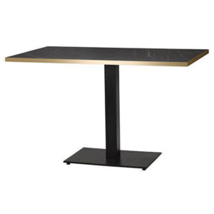 Bulk Black Marble Gold ABS Edge Laminate Square Complete Dining Table - 1200mm x 700mm