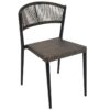 Nobis Furniture - Bronze Wicker Weave Outdoor Stacking Side Chair