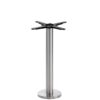Nobis Furniture - NEXT DAY Anchor Brushed Stainless Steel Round Floor Fix Table Base - Dining Height