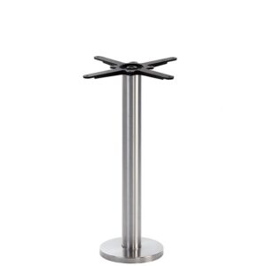 Nobis Furniture - NEXT DAY Anchor Brushed Stainless Steel Round Floor Fix Table Base - Dining Height