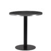Bulk Black Marble Silver Edge Laminate Round Dining Table - 4 Sizes