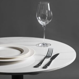 Nobis Furniture - Table Tops - Elegant Calacatta Marble High Gloss Ceramic Table Tops - 700mm Round