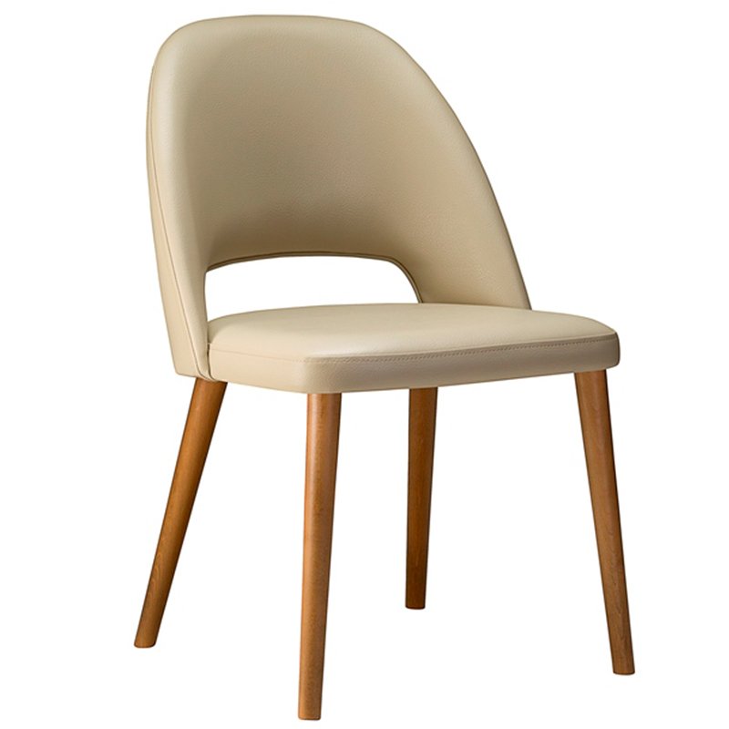 Nobis Furniture - FREYA FULLY UPHOLSTERED CUT OUT CURVED BACK SIDE CHAIR - MADE TO ORDER