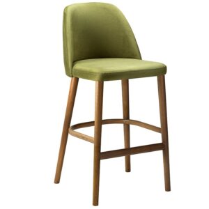Nobis Furniture - FREYA CURVED BACK FULLY UPHOLSTERED HIGH STOOL - MADE TO ORDER