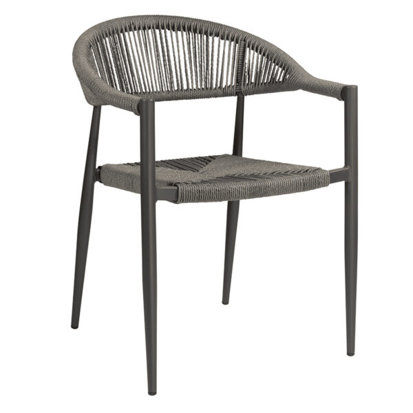Nobis Furniture - Calypso Outdoor Stacking Arm Chair with Rope Weave