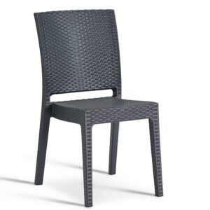 Nobis Furniture - Canterbury Outdoor Stacking Side Chair - Anthracite