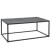 Chunk Metallic Anthracite Rectangular Black Steel Complete Coffee Table