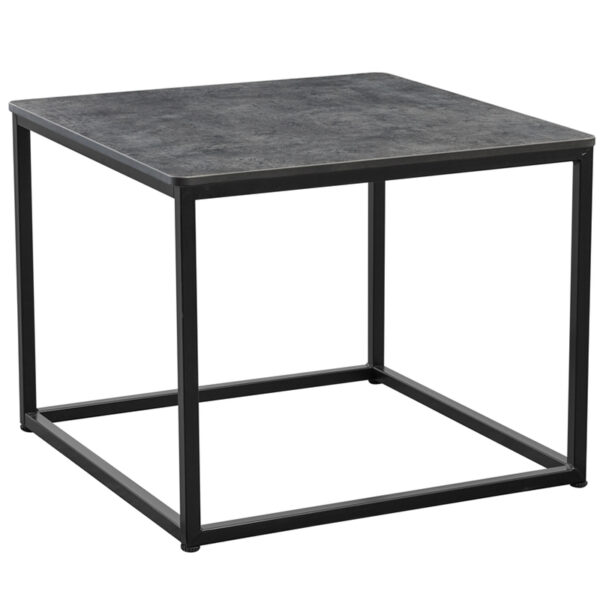 Chunk Metallic Anthracite Square Black Steel Complete Coffee Table