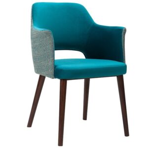 Nobis Furniture - NOAH FULLY UPHOLSTERED CUT OUT CURVED BACK ARM CHAIR - MADE TO ORDER