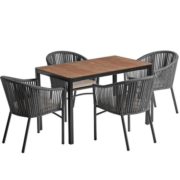 Nobis Furniture - Corda Copper Rectangular Outdoor Dining Set